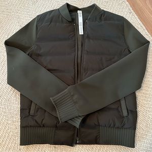 lululemon green reversible bomber jacket